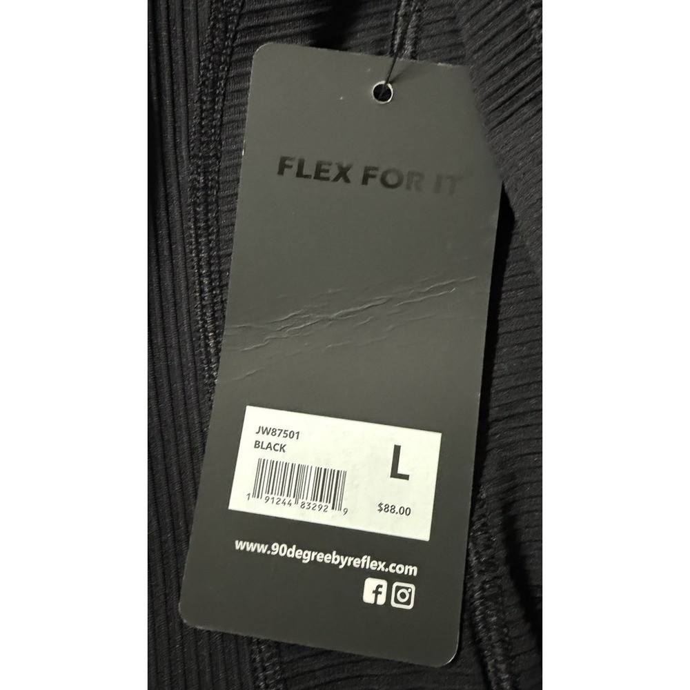 NWT 90 Degree By Reflex Womens Black Stretch Zipped Front Jacket Size Large - Picture 5 of 12